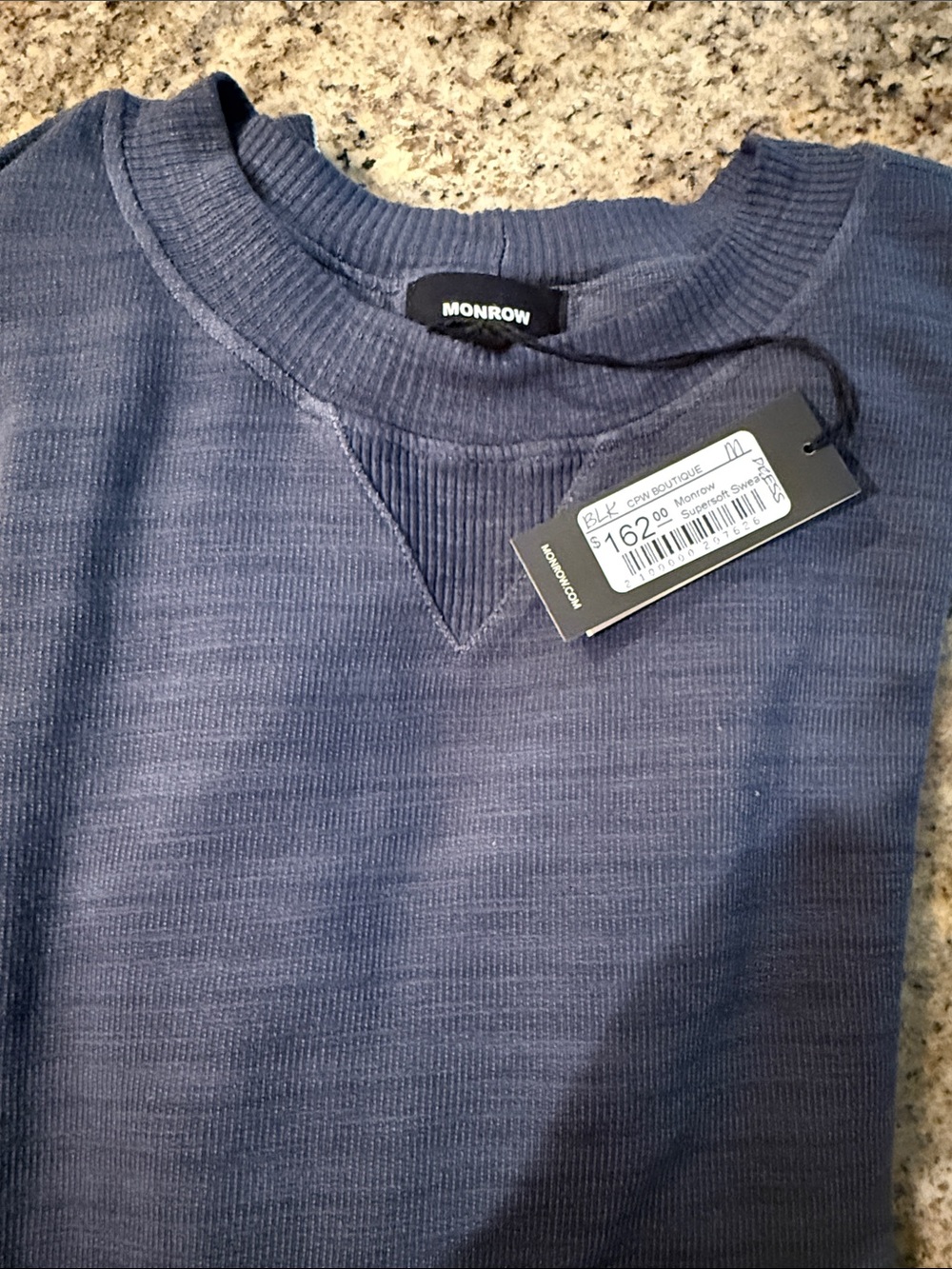 Monrow Blue  Crewneck dress / coverup